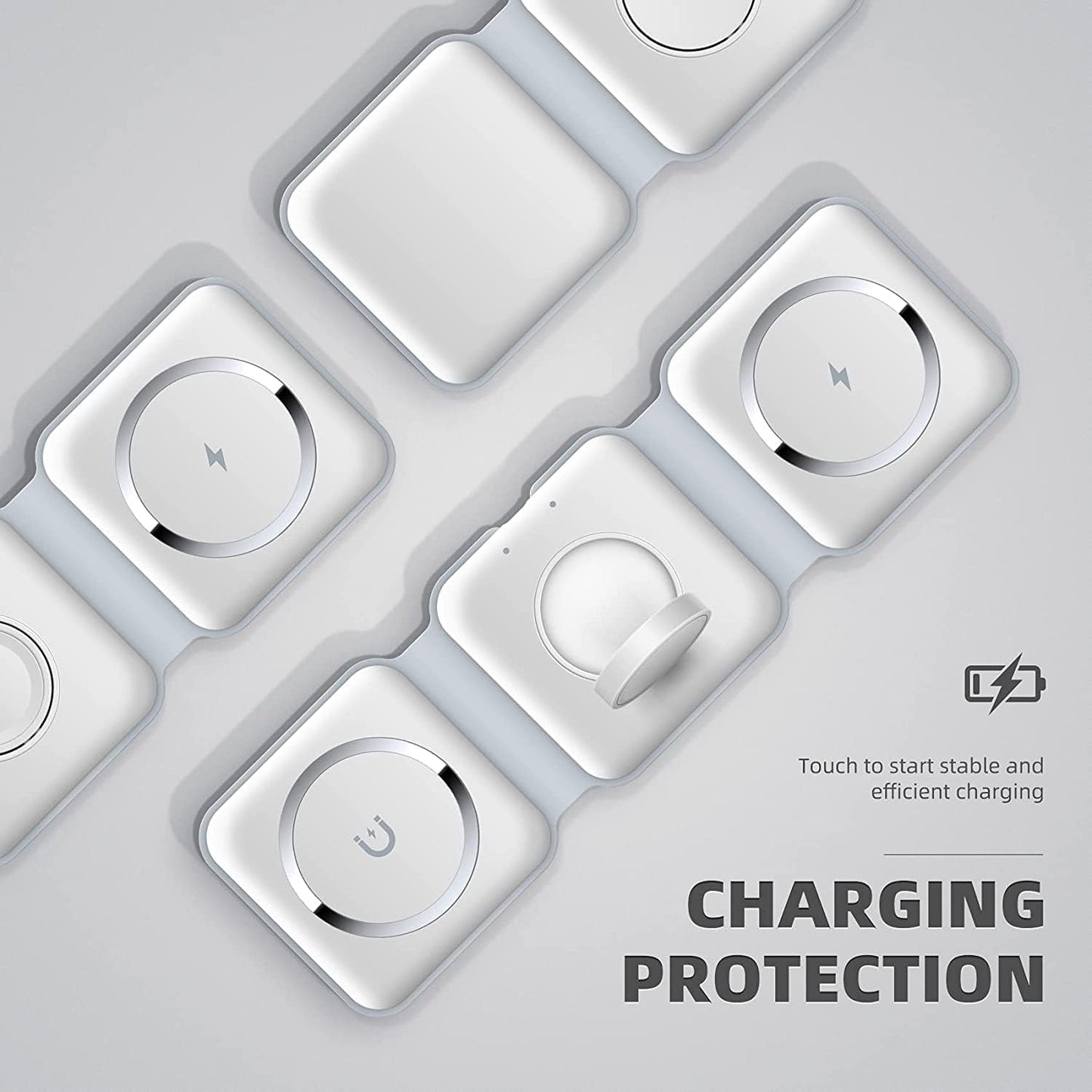 3 in 1 Wireless Charger Magnetic Foldable Charging