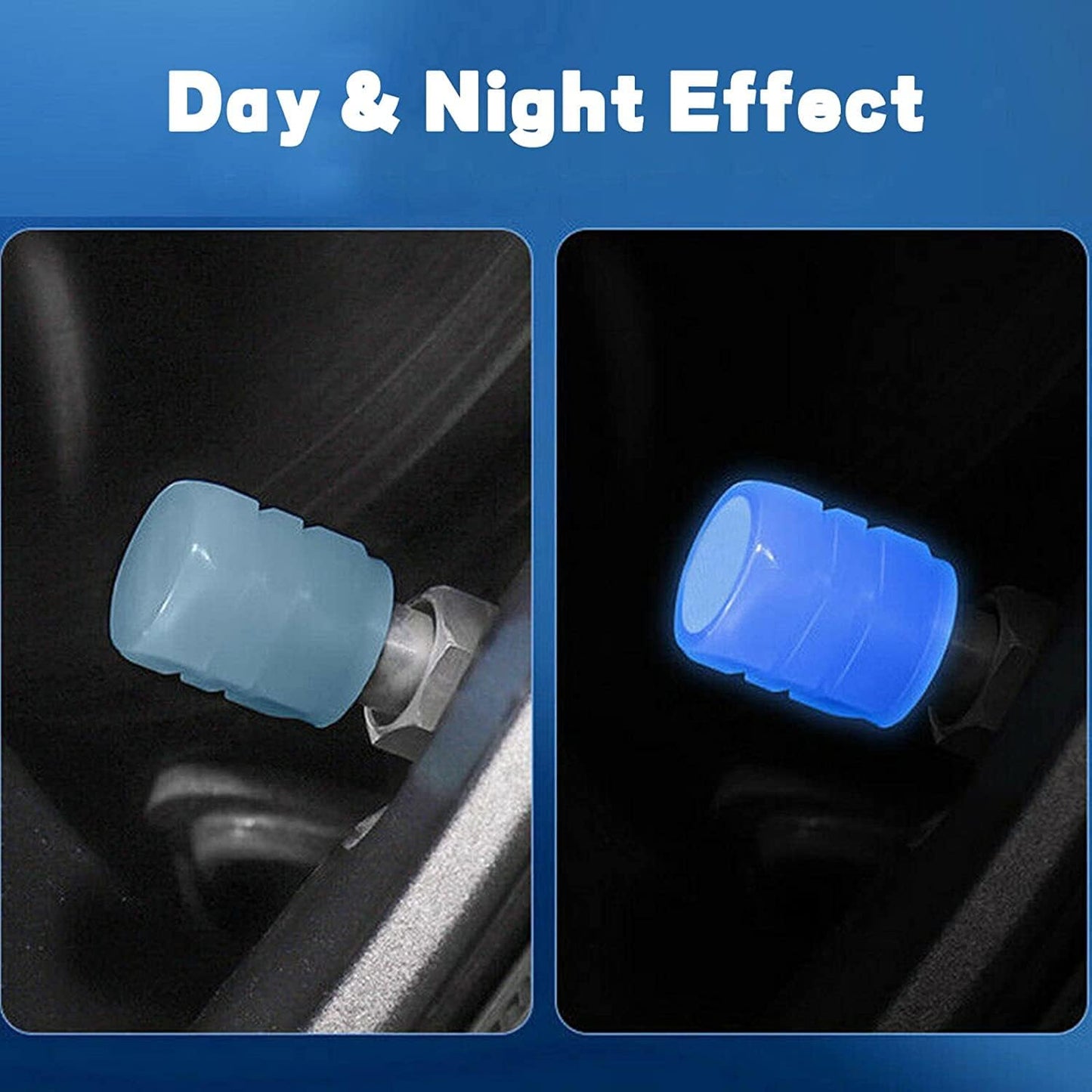 Glow in The Dark Durable Tire Pressure Caps for Cars