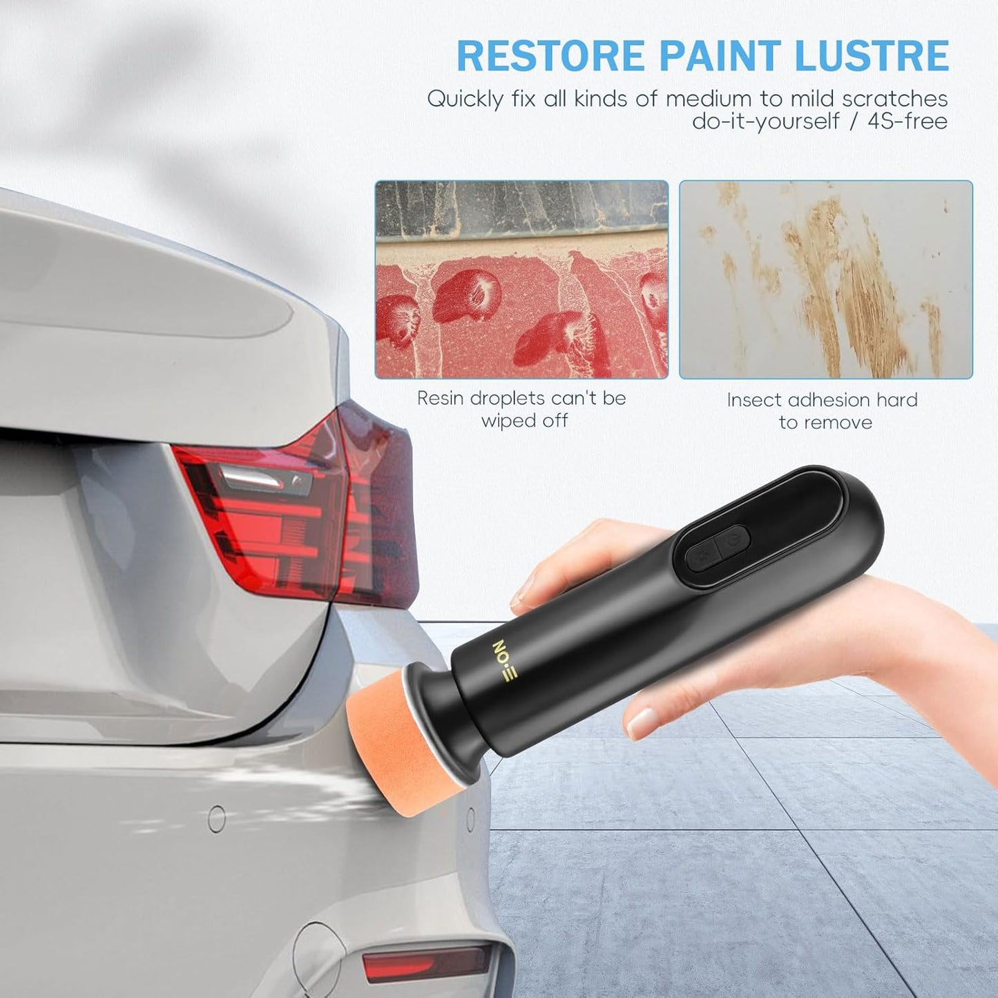 Cordless Polisher for Car Cleaning, Portable Polisher