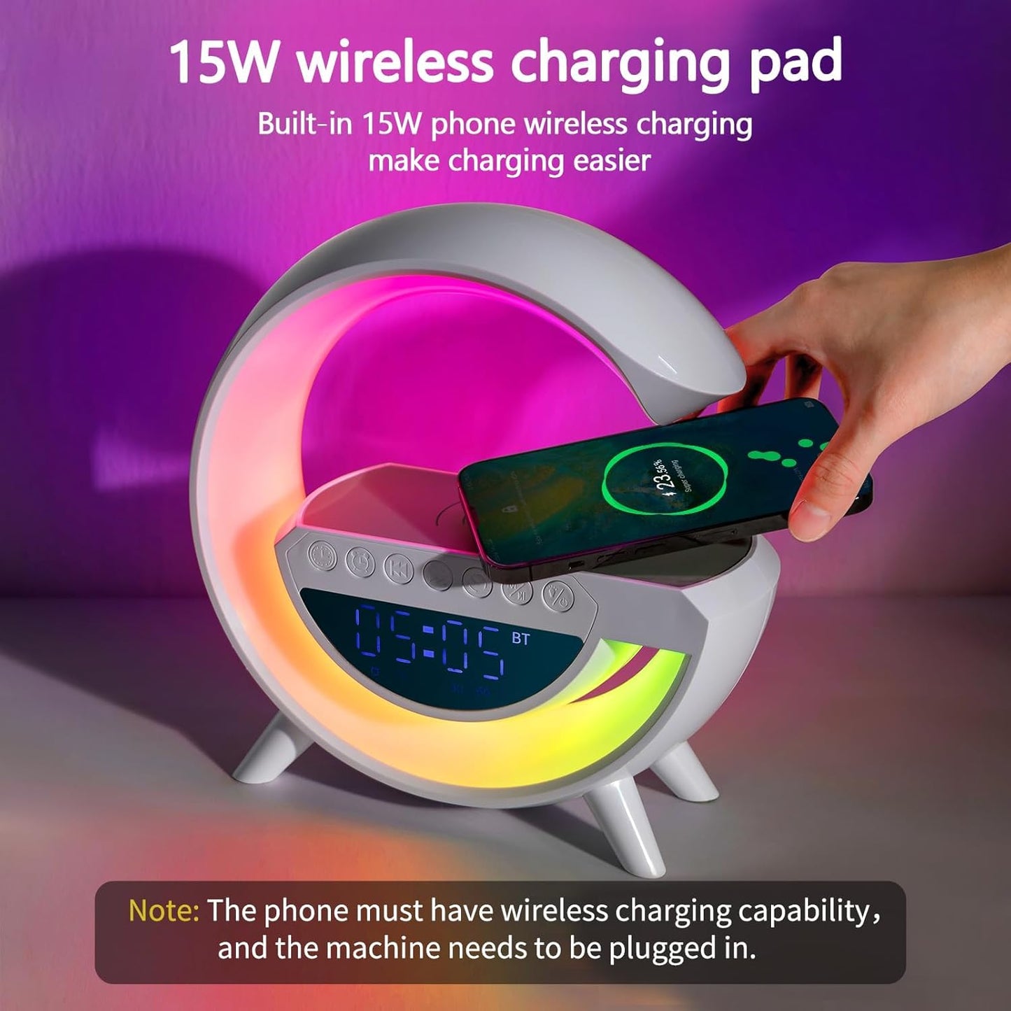 Wireless Charging G Speakers Desk Lamp for Bedroom