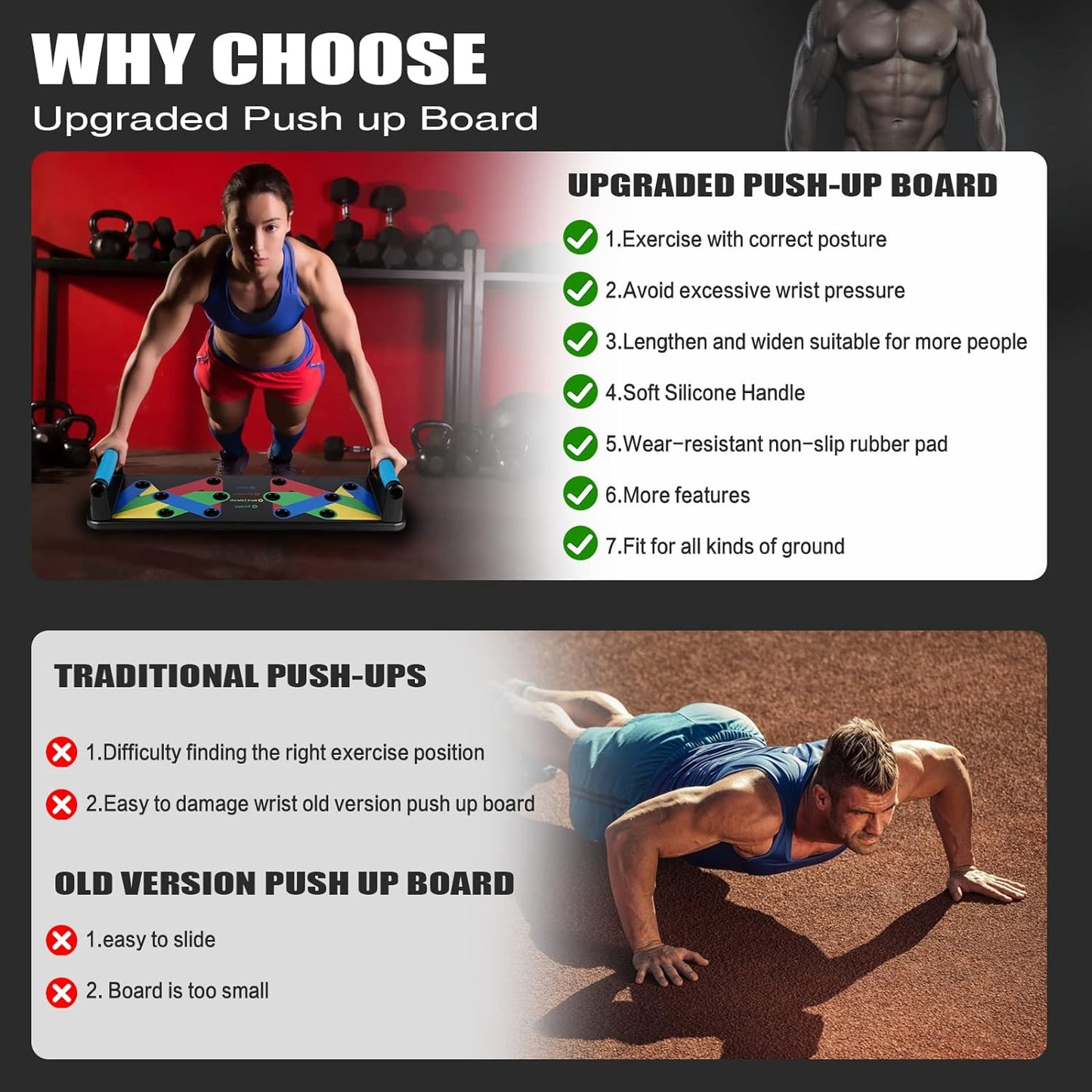 Push Up Board 9 in 1 Home Workout Equipment