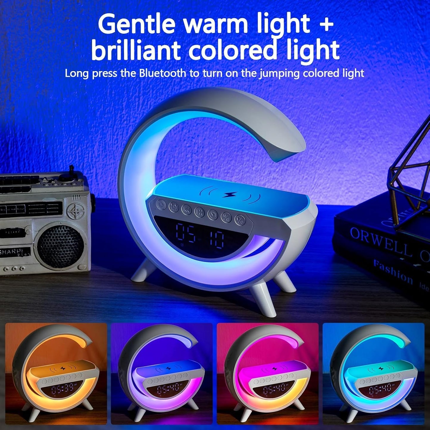 Wireless Charging G Speakers Desk Lamp for Bedroom