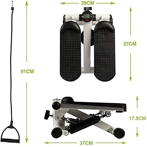 Portable Fitness Mini Step Machine with Resistance Bands and Monitor