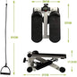 Portable Fitness Mini Step Machine with Resistance Bands and Monitor