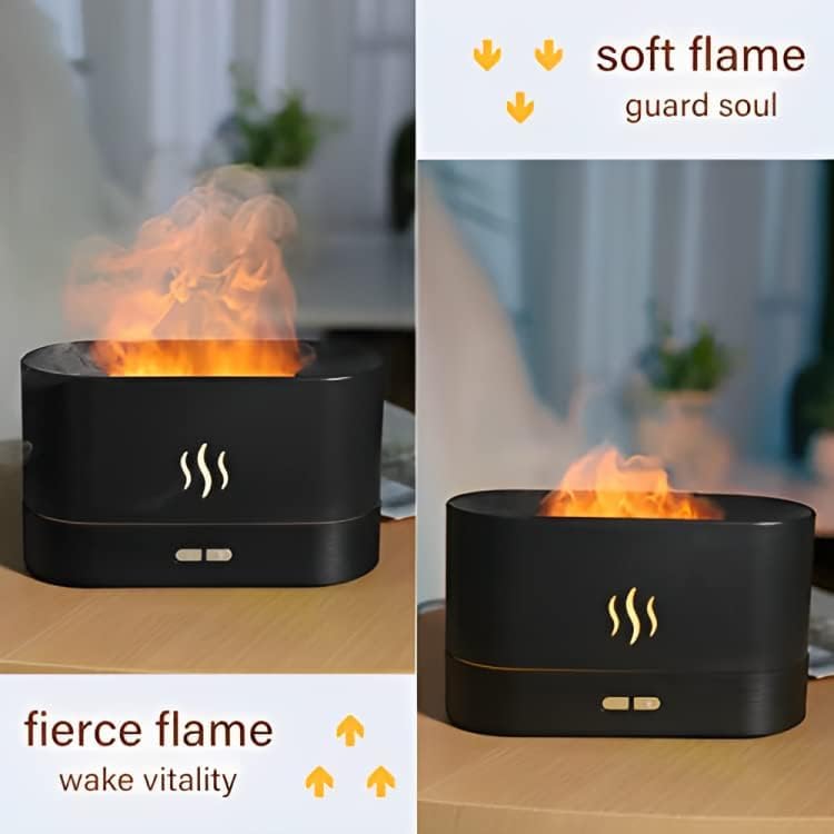 Depulat Flame Air Diffuser,Humidifier,Portable-Noiseless Aroma Diffuser for Home,Office or Yoga Essential Oil Diffuser with No-Water Auto-Off Protection