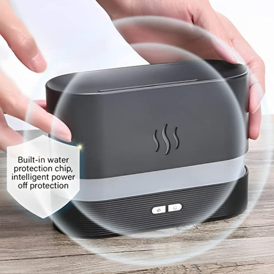 Depulat Flame Air Diffuser,Humidifier,Portable-Noiseless Aroma Diffuser for Home,Office or Yoga Essential Oil Diffuser with No-Water Auto-Off Protection