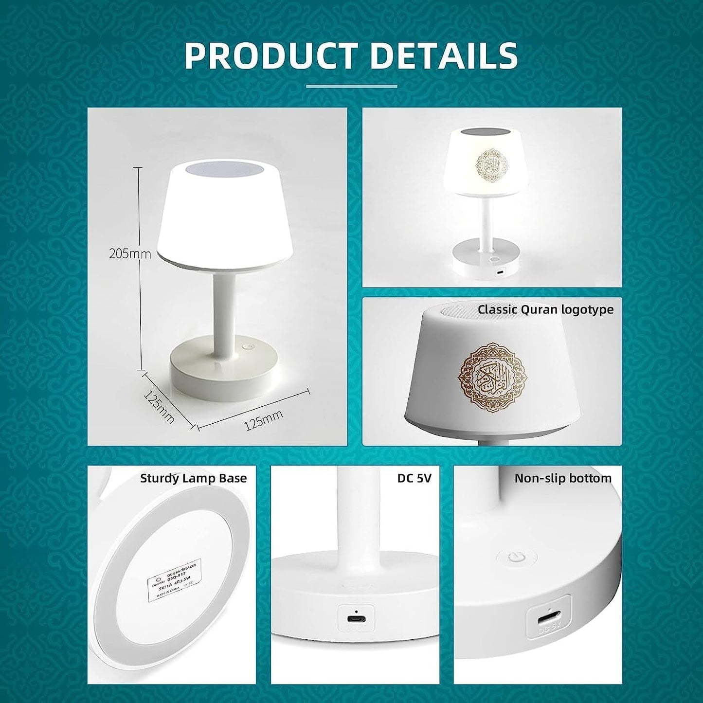 Table Lamp Quran speaker with Digital APP & Remote