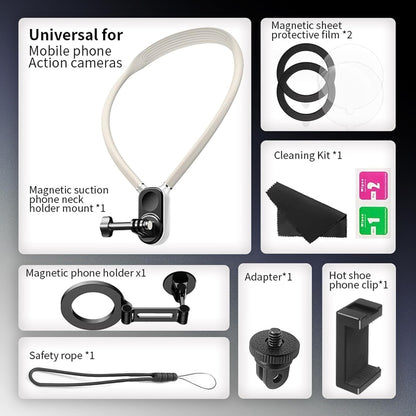 3 in 1 Magnetic Neck Phone Holder for VLOG