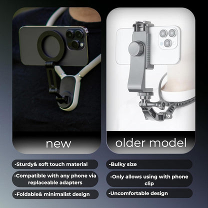 3 in 1 Magnetic Neck Phone Holder for VLOG