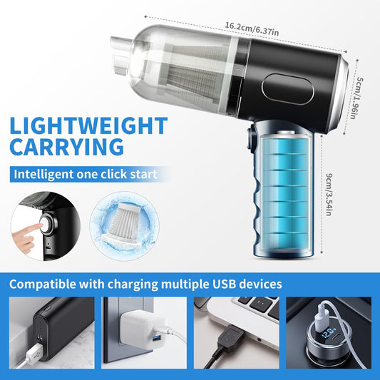 3 in 1 Car Vacuum Cleaner, 12000PA High Power