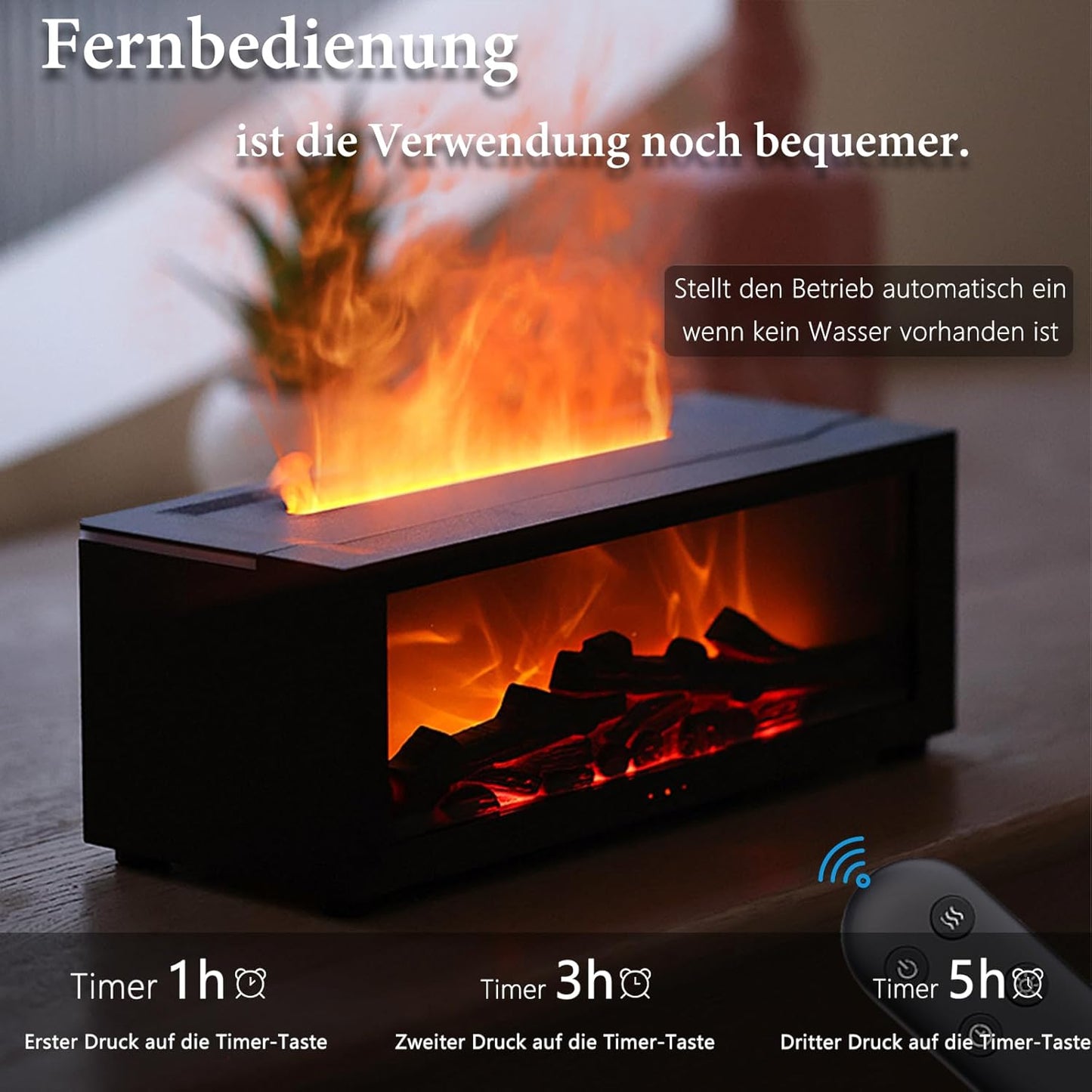 Aroma Diffuser with LED Fireplace