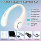 Portable Neck Fan, Bladeless Hands Free Mini USB Hanging Fan Rechargeable