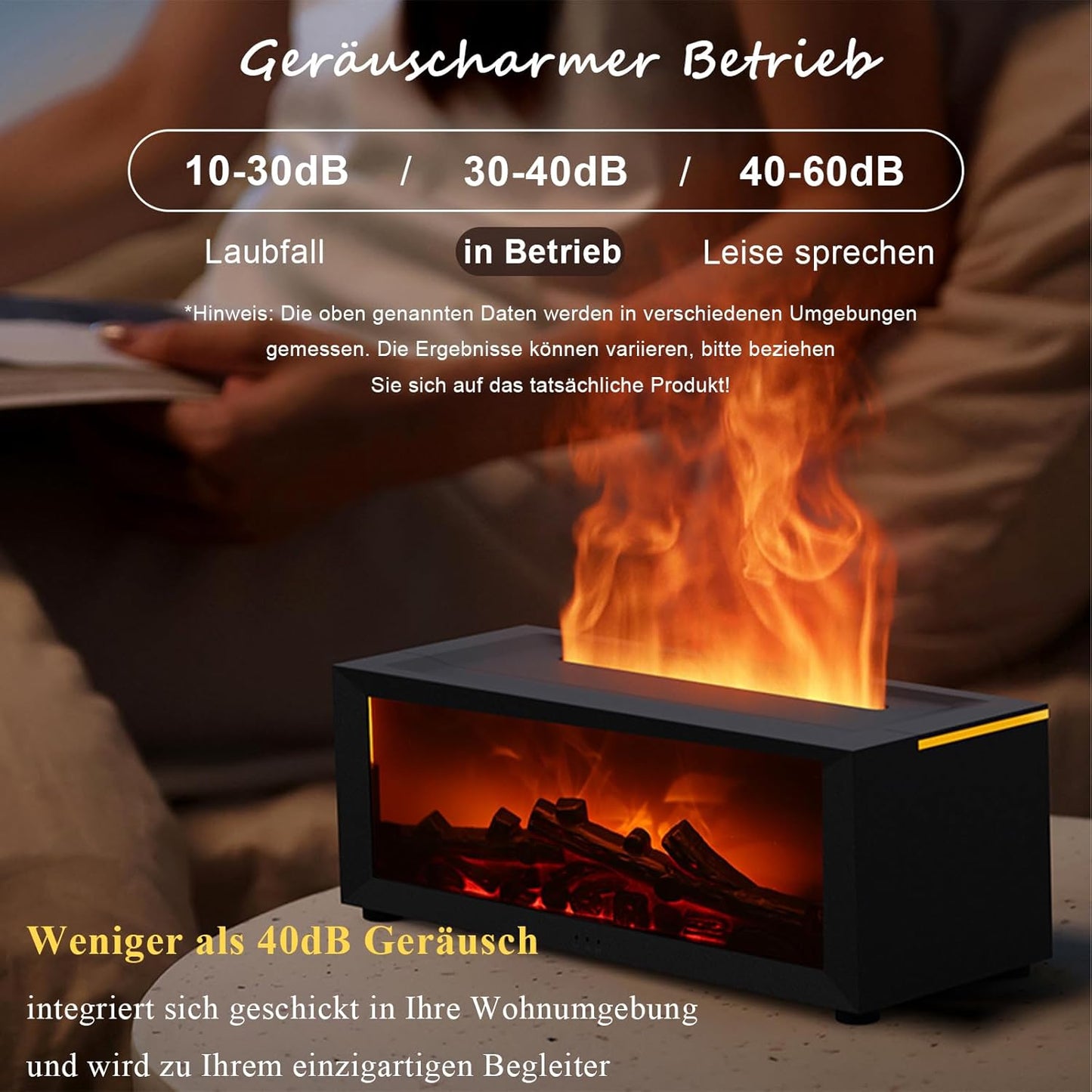 Aroma Diffuser with LED Fireplace