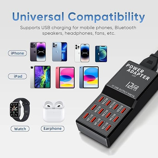 12 Port USB Charger