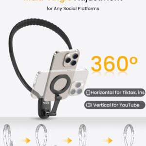 Magnetic Neck Cell Phone Holder, POV Selfie Mount