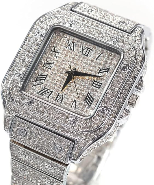 Watch with Paved Rhinestones CZ for Men