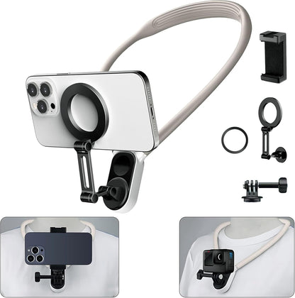 3 in 1 Magnetic Neck Phone Holder for VLOG