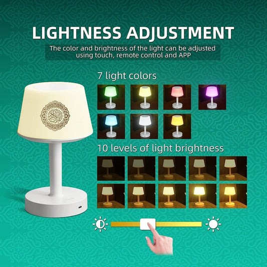 Table Lamp Quran speaker with Digital APP & Remote