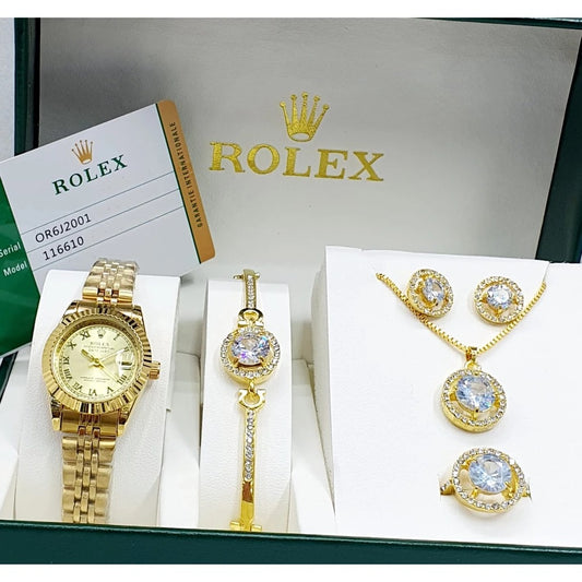 Rolex Watch set of 5 Golden & Golden