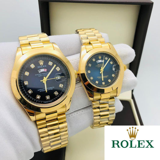 Rolex Stainless Steel Couple Watch with date