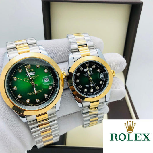 Rolex Stainless Steel Couple Watch with date