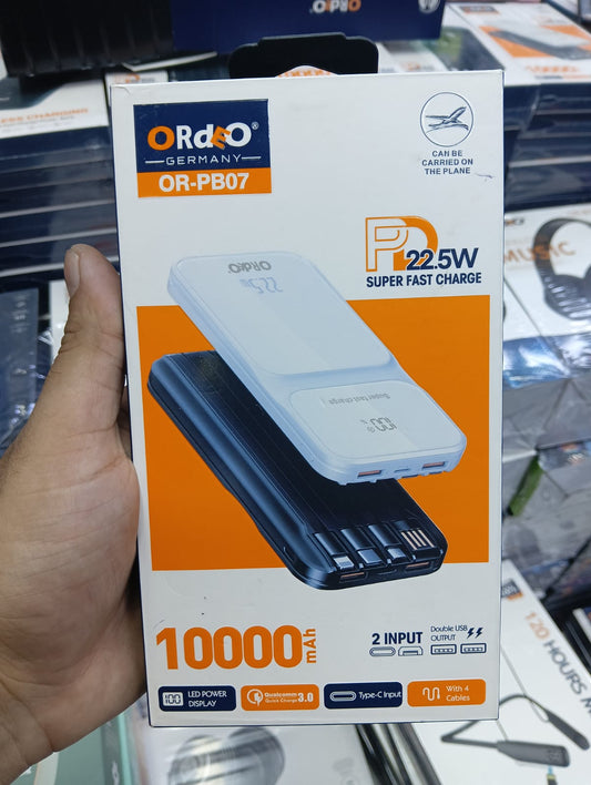 10000mah 22.5W fast charging with all cables